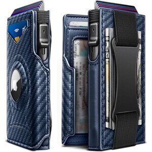 Airtag Wallet Men Gift, Mens Slim Front Pocket Wallet Money Clip Standard Use